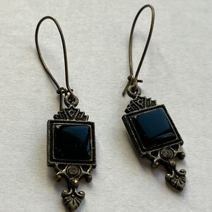 Edwardian Style Brass Earrings